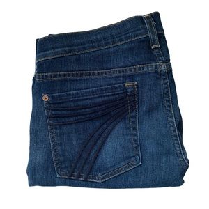 7 For All Mankind Dojo Dark Blue Wash Flare Jeans